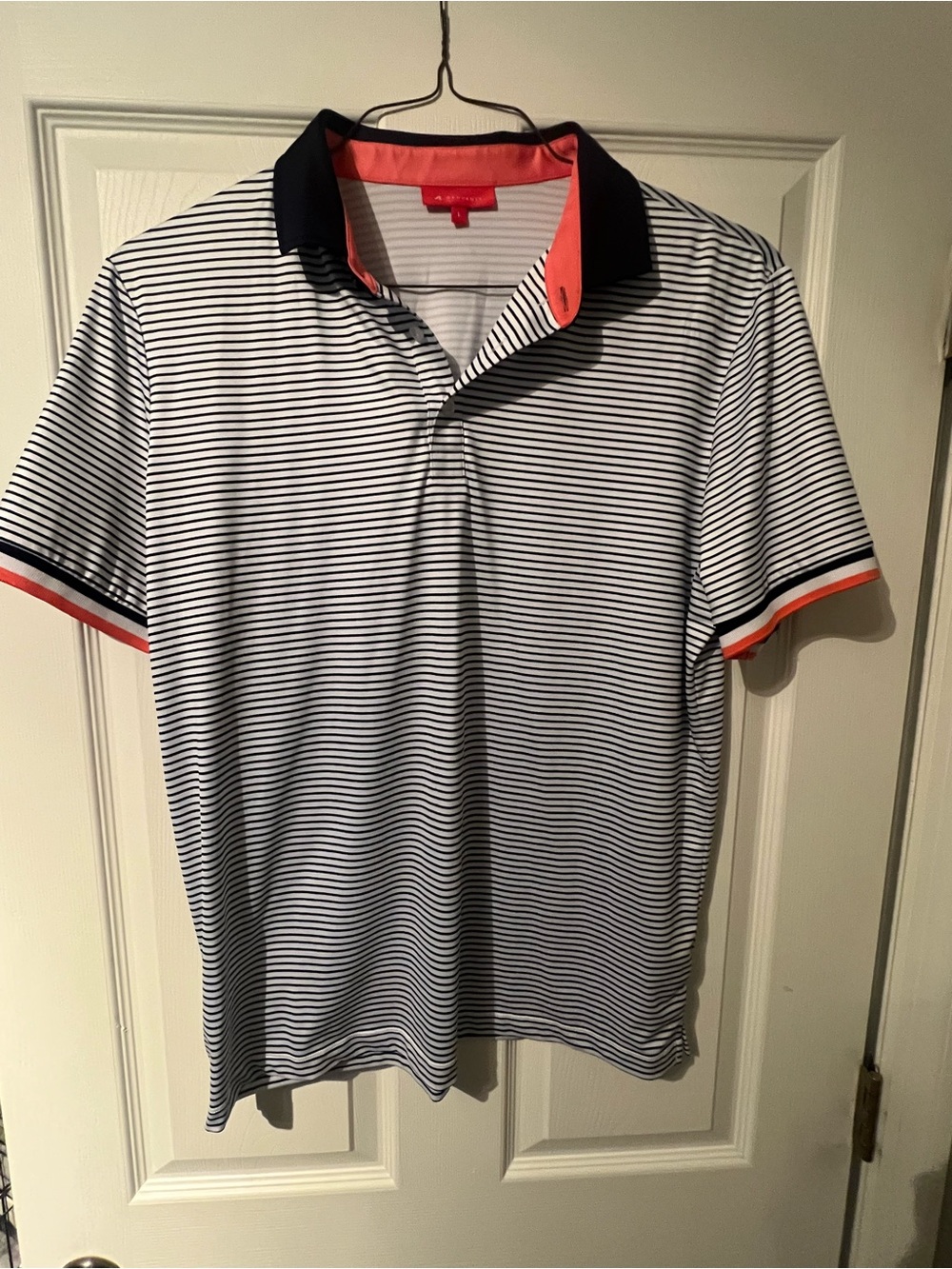 Redvanly navy striped polo